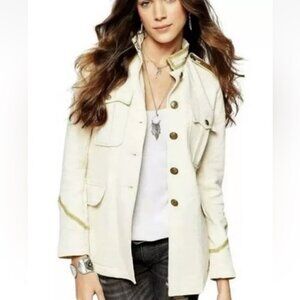 Denim & Supply Ralph Lauren Vintage Cream Gold Utility Jacket Women’s Medium